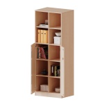 ErgoTray Kombi-Schrank, 2reihig, 5 OH, 3 OH unten mit Türen, oben 2 OH Regal, B/H/T 70,3x190x50cm 